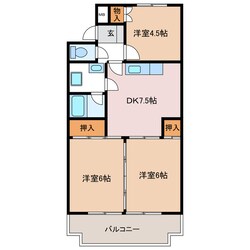 五十鈴川駅 徒歩14分 4階の物件間取画像